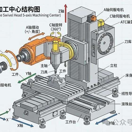 一文读懂：六类主流五轴加工中心结构、优势与应用场景
